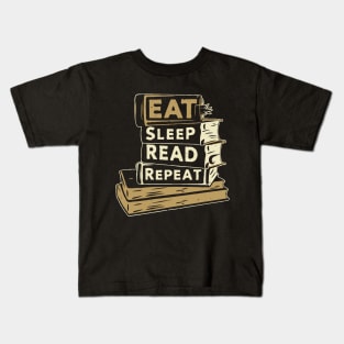 Eat Sleep Read. Kids T-Shirt